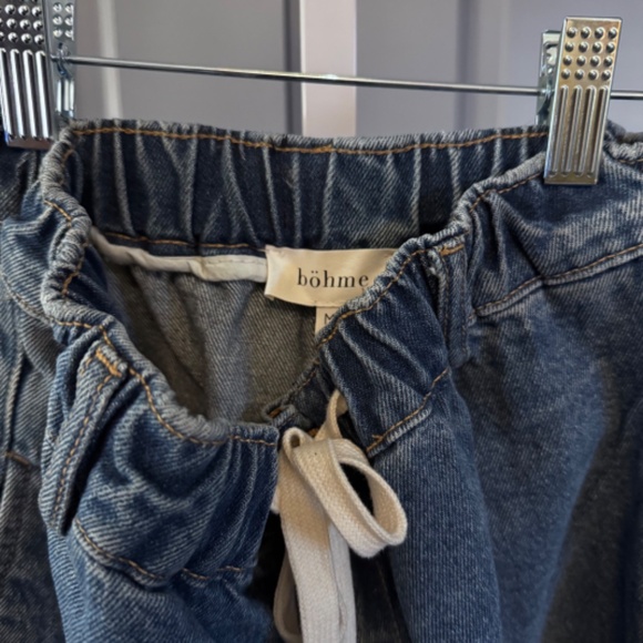 Bohome Wide Leg Tie Front Jean SZ M - Picture 2 of 2